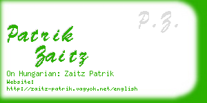 patrik zaitz business card